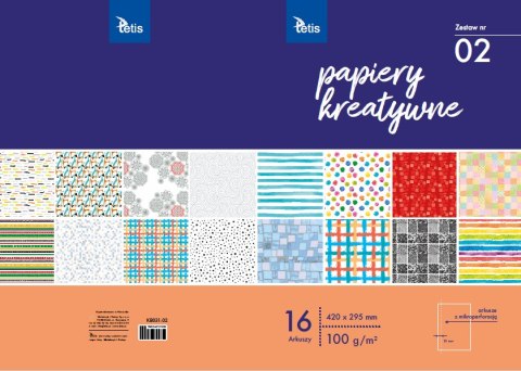 Zeszyt papierów kreatywnych A3 100g. 16 ark. KB031-02 TETIS