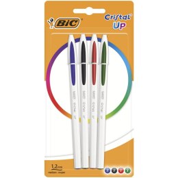 Długopis BIC Cristal Up mix AST Blister 4szt, 949871