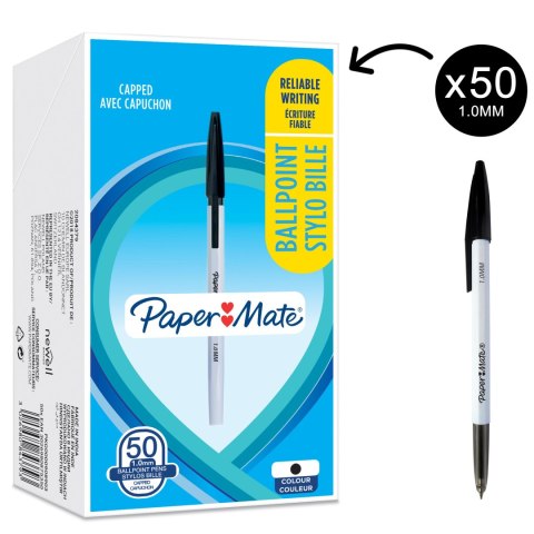 Długopis ze skuwką Paper Mate 045 fine (0,7 mm) czarny 2084379