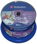 Płyta DVD+R VERBATIM 43512 16x 4,7GB (50)t cake AZO Wide Inkjet Printable