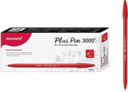 Cienkopis Plus Pen 3000 - kolor czerwony ciemny MONAMI, 20300387140