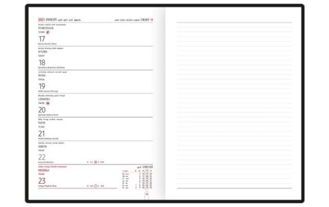 Kalendarz A-5 NOTE książkowy (NT3), 16 -grafit cristal 2023 TELEGRAPH