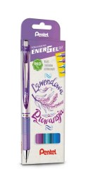 Pióro kulkowe ENERGEL 0,7 mm, kpl.4 kolory LAWENDOWA PROWANSJA BL77-ST4CSVVPL PENTEL