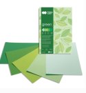 Blok Deco Green A4, 170g, 20 ark, 5 kol. tonacja zielona, Happy Color HA 3717 2030-052