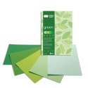 Blok Deco Green A4, 170g, 20 ark, 5 kol. tonacja zielona, Happy Color HA 3717 2030-052