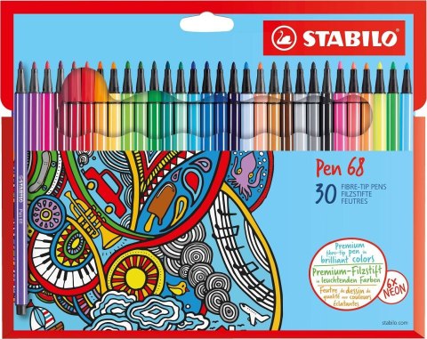 Cienkopis Pen 68 etui kartonowe 30 szt. ARTY EO6830-1-20 STABILO