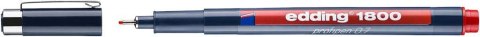 Cienkopis techniczny 0,7 mm czerwony Edding 1800/0,7/CZ Cienkopis techniczny 0,7 mm czerwony Edding 1800/0,7/CZ