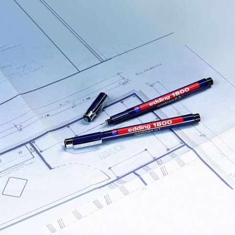 Cienkopis techniczny 0,7 mm czerwony Edding 1800/0,7/CZ Cienkopis techniczny 0,7 mm czerwony Edding 1800/0,7/CZ