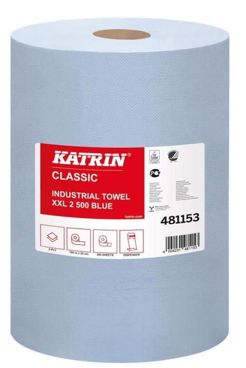Czyściwo papierowe KATRIN CLASSIC XXL 2 Blue, 481153, opakowanie: 2 rolki