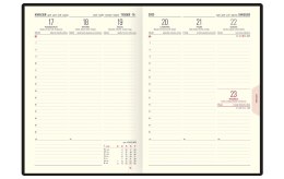 Kalendarz A-5 BEST CLASSIC książkowy (C3), 18 - czerwony linea / naklejka laminat 2023 TELEGRAPH