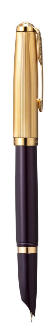 Pióro wieczne (F) - 18K PARKER 51 DELUXE PLUM GT 2123516, giftbox