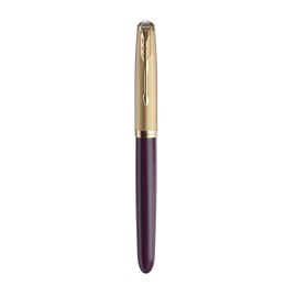 Pióro wieczne (F) - 18K PARKER 51 DELUXE PLUM GT 2123516, giftbox