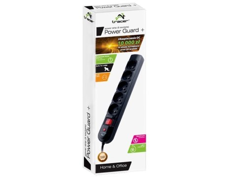 Listwa zasilająca TRACER PowerGuard TRL015B 5 gniazd 5m czarny TRALIS30408