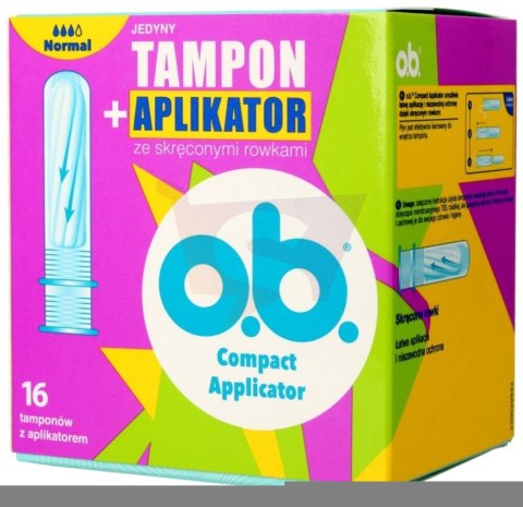 O.B. Tampony higieniczne normal (16 szt.) Compact Applicator