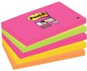 Bloczek samoprzylepny POST-IT Super Sticky (655S-N), 127x76mm, 5x90 kartek, neonowe