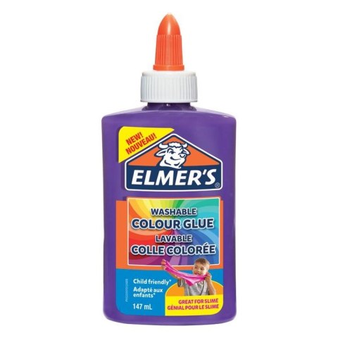 Elmers kolorowy klej PVA fioletowy 147ml zmywalny, 2109502