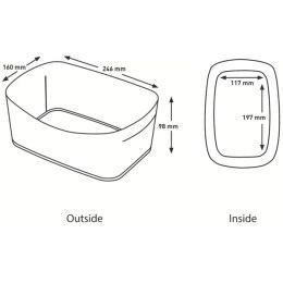 Pojemnik MyBOX bez pokrywki biało-szary LEITZ 52571001 (X)