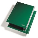 Przekładki A4 zielone, zgrzane wymienne indek sy, A-Z Zielony 620005 DURABLE