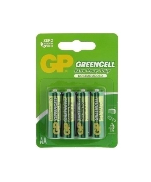 Bateria chlorkowo-cynkowa GP GREENCELL AA 15G-U4 (4szt) R06 1,5V