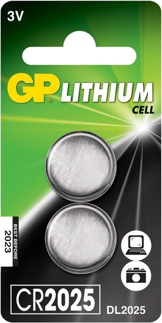 Bateria litowa GP CR2025-U2 3.0V (2 szt.) GPPBL2025088