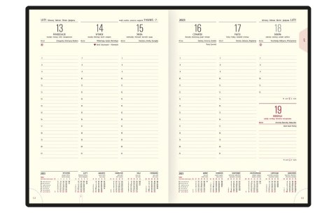 Kalendarz A4 CLASSIC (C1) 09-czarny karo 2023 TELEGRAPH