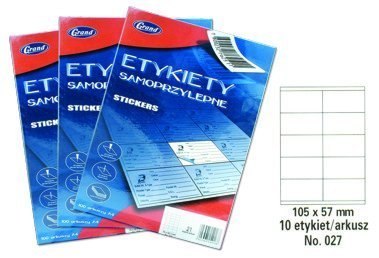 Etykiety samoprzylepne No. 027 105x57 mm GRAND 150-1054