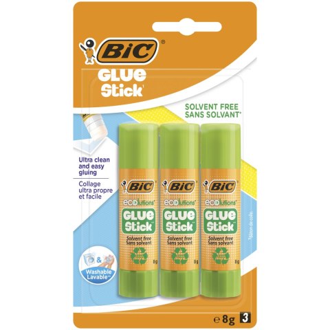 Klej w sztyfcie BIC Ecolutions 8g Blister 3szt, 9245611