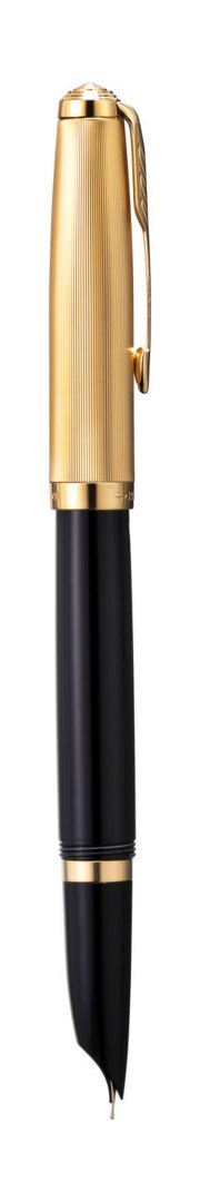 Pióro wieczne (M) - 18K PARKER 51 DELUXE BLACK GT 2123512, giftbox