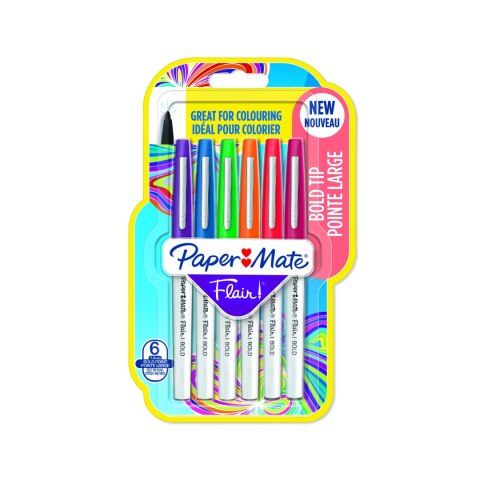Flamaster FLAIR BOLD 6 kolorów, blister PAPER MATE 2138472