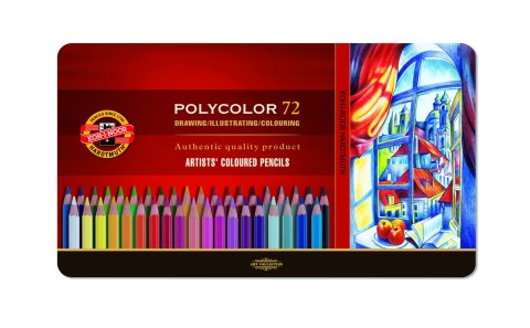 Kredki POLYCOLOR 3827 72kol.*371 30 KOH-I-NOOR op.metal.