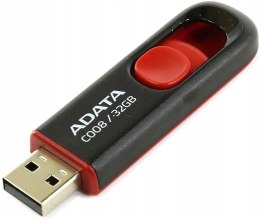 Pamięć USB ADATA 32GB USB 2.0 czarno-czerwona AC008-32G-RKD