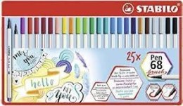 STABILO PEN 68 brush etui metalowe 25 szt 568/25-321