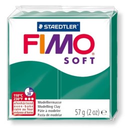 Kostka FIMO soft 57g, szmaragdowy, masa termoutwardzalna, Staedtler S 8020-56