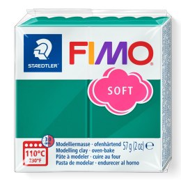 Kostka FIMO soft 57g, szmaragdowy, masa termoutwardzalna, Staedtler S 8020-56