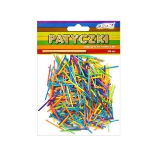 Patyczki PK-0173 mix kol. 42x2x2mm (500) ALIGA