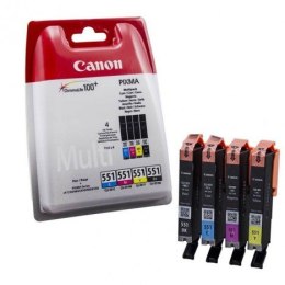 Tusz CANON (CLI-551) cza+nieb+purp+żół 4 szt