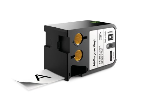 DYMO XTL taśma winylowa trwała (41 mm), Czarna na białym 7m 1868754