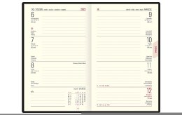 Kalendarz A-6 Notesowy CLASSIC książkowy (C4), 09 - czarny karo 2023 TELEGRAPH