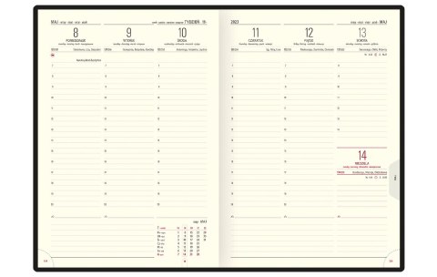 Kalendarz B-5 CLASSIC książkowy (C2), 09 - czarny karo 2023