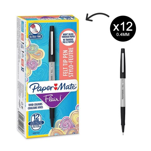 Cienkopis ULTRA FINE FLAIR PAPER MATE czarny S0901321