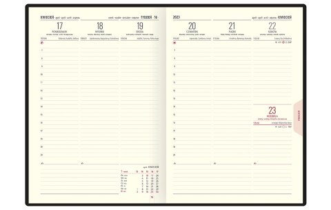 Kalendarz A-5 BEST CLASSIC książkowy (C3), 09 - czarny karo 2023 TELEGRAPH