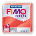 Kostka FIMO effect 57g, czerwony przeźroczysty, masa termoutwardzalna, Staedtler S 8020-204