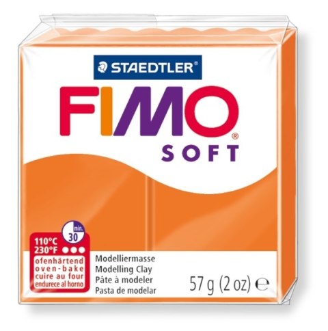 Kostka FIMO soft 57g, pomarańczowy, masa termoutwardzalna, Staedtler S 8020-42