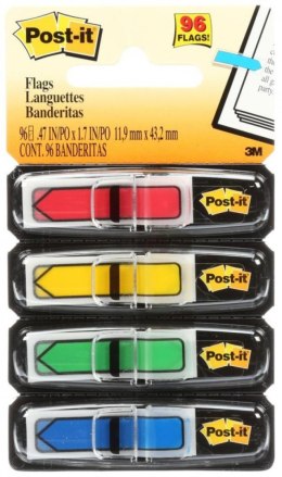 Zakładki indeksujące POST-IT 12x43mm strzałki 4x24szt 684ARR3 3M