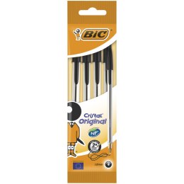Długopis BIC Cristal Original czarny, blister 4szt, 8308591