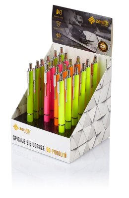 Długopis automatyczny Zenith 7 Fluo - display 20 sztuk mix kolorów, 4072030