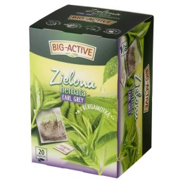 Herbata BIG-ACTIVE EARL GREY z bergamotką zielona 20 kopert/30g
