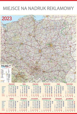 Kalendarz Plakatowy B-1, P22 -MAPA 2023 TELEGRAPH