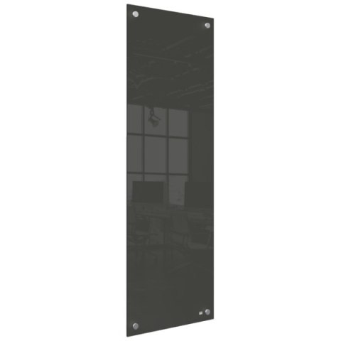 Mała podłużna szklana tablica suchościeralna Nobo Home 300x900mm, czarna 1915610