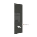 Mała podłużna szklana tablica suchościeralna Nobo Home 300x900mm, czarna 1915610